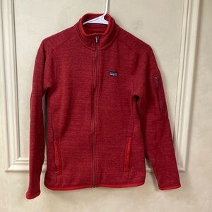Patagonia Heather Red Better Sweater Full Zip Jacket size XS